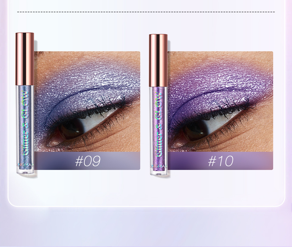 Langmanni Pearlescent Liquid Eyeshadow Ten-Color Single Pack Chameleon Pearlescent Eyeshadow Liquid undefined