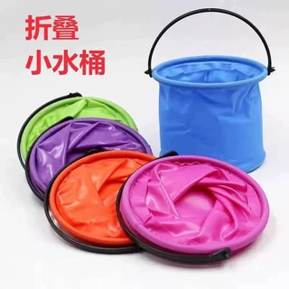 便携折叠水桶塑料儿童美术画画水桶伸缩颜料桶钓鱼小桶小号洗笔桶