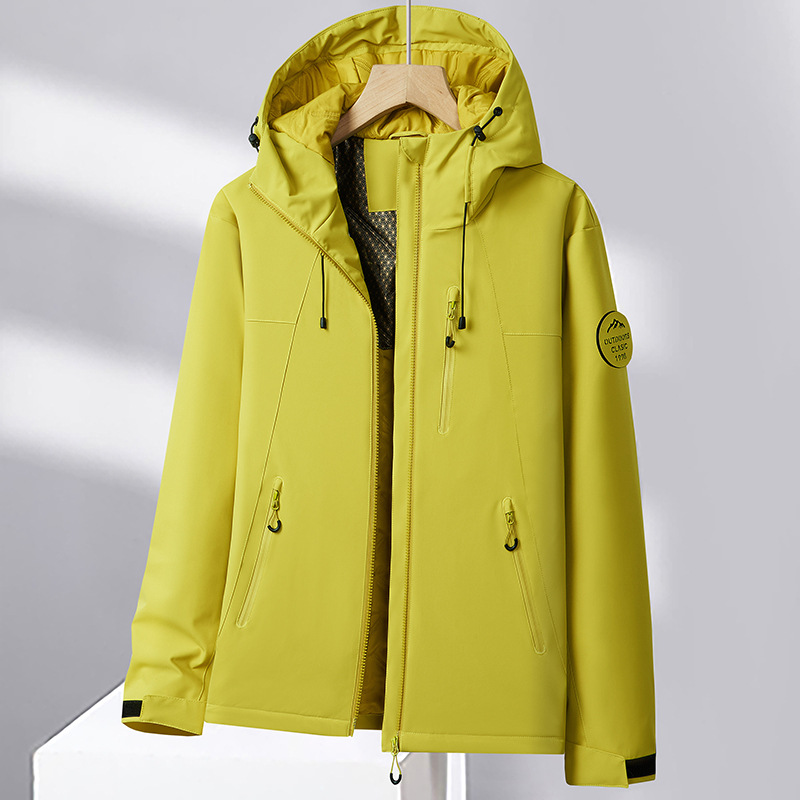 New graphene men's cotton jacket, autumn and winter style, men's trendy fashion casual outdoor waterproof and cold-proof jacket