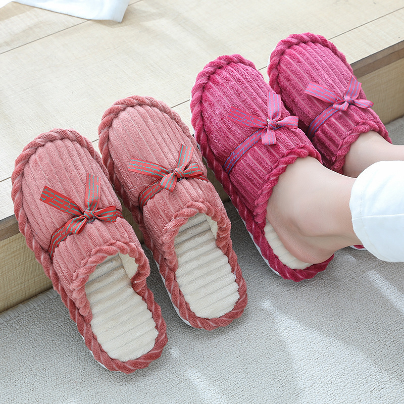 2022 new pattern slipper wholesale winter corduroy Cotton mop floor Home Furnishing indoor keep warm lovers The month slipper