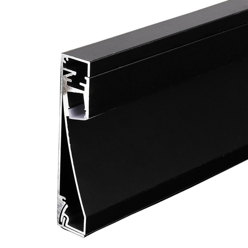 Perfil de aluminio para tiras de luz LED, carcasa lineal para iluminación, línea de zócalo luminosa, perfil de aluminio oculto para zócalo, kit de perfil de aluminio