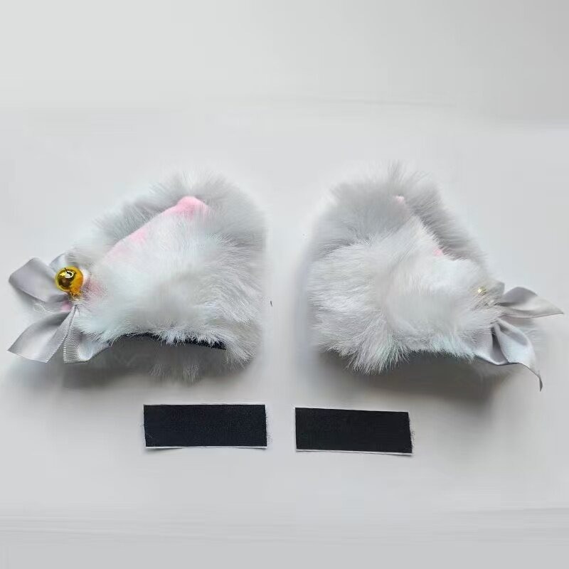 New Style Color-Blocked Helmet with Bell and Cat Ears, Gradient Color Motorcycle Helmet, Cool Decoration, Popular on Social Media
