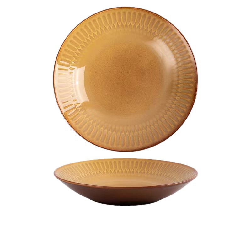 Tazón creativo de color sólido estilo europeo LZ para frutas y verduras, tazón para ensalada, plato de cerámica para pastel y arroz, plato para sopa, plato para servir.