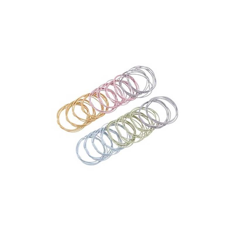 Cuerdas de cabeza de alta sensación multi-círculo de goma cuerdas de cabello de cabello de cola de caballo de alto anillo de cabello de alta elasticidad cubierta de cuero al por mayor