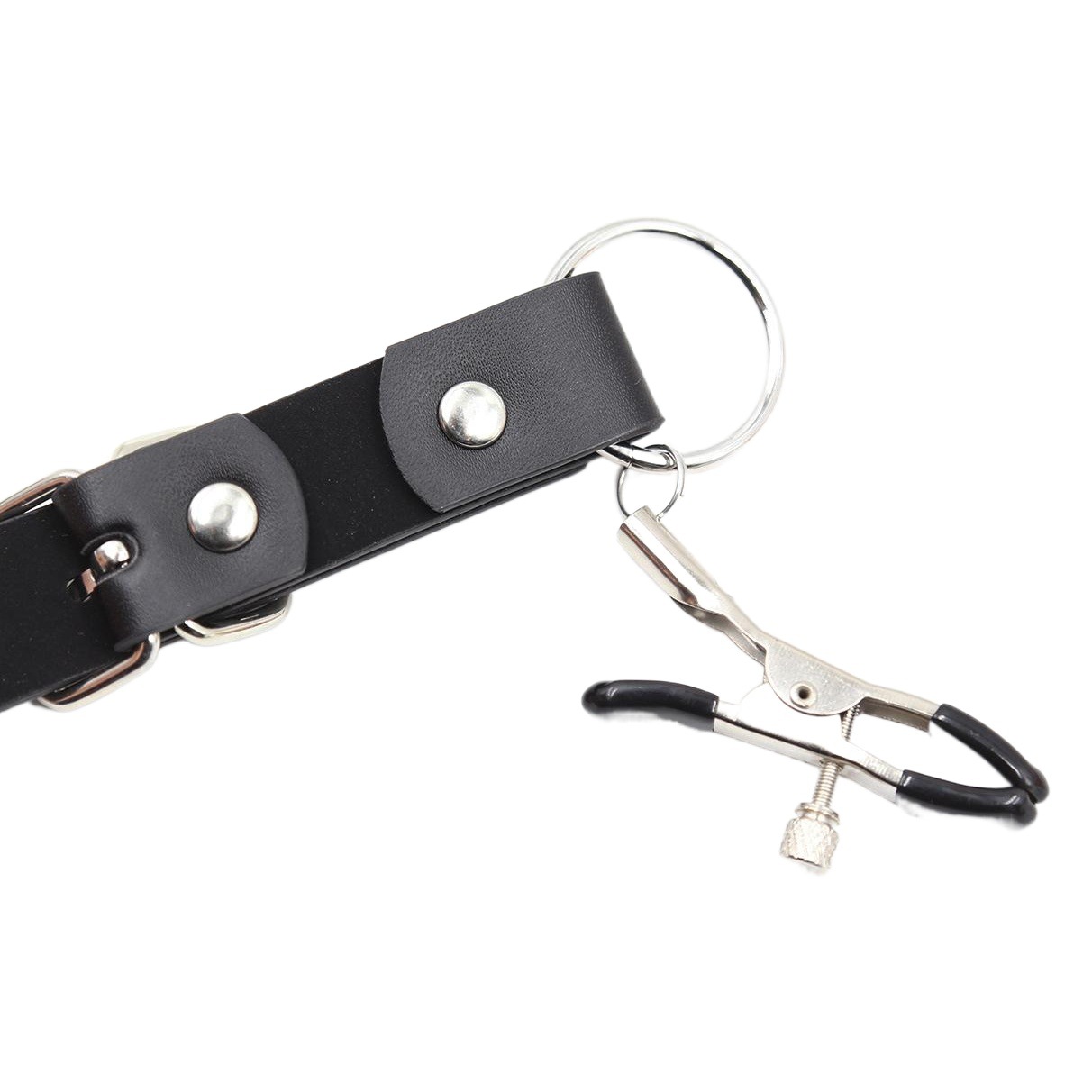 Juguetes sexuales, correas de cuero, pinzas para pezones, pinzas para piernas, pinzas genitales, suministro para comercio exterior, juguetes alternativos SM para parejas adultas.