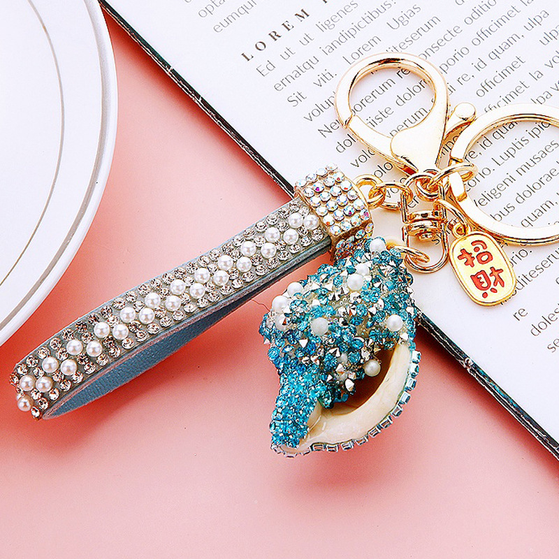 A768 Lucky Pagoda Snail Pearl Style Sky Blue