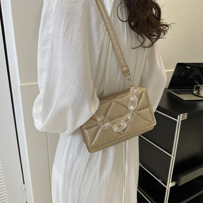 Silver Messenger Bag