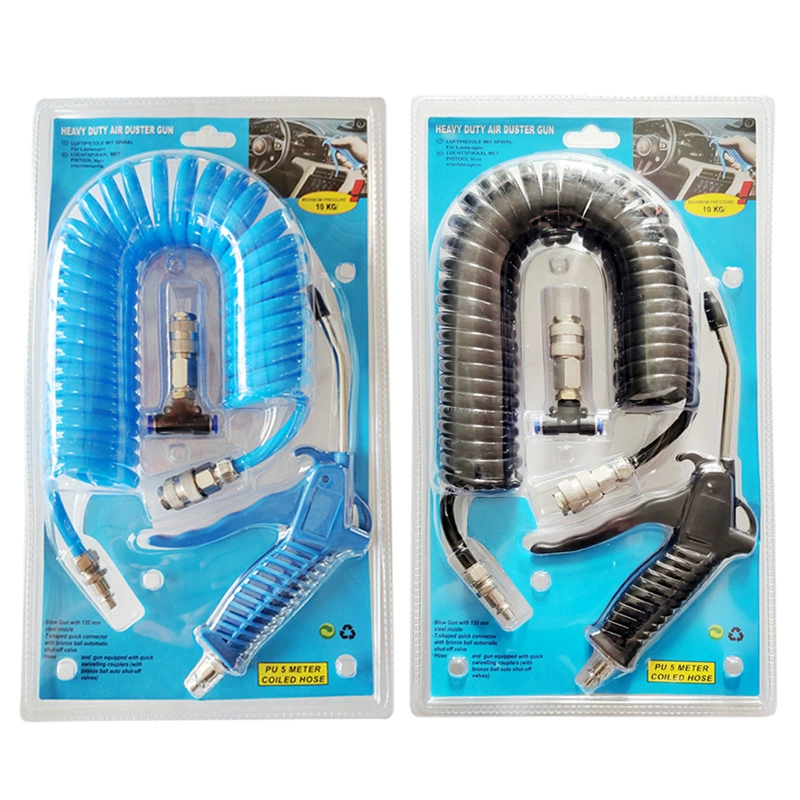 Европейский стиль 8 мм автомобиль-установленный костюм пыли дуя внешней торговли экспорта пневматические инструменты черный воздуходувки ПУ сочетание пружинной трубки