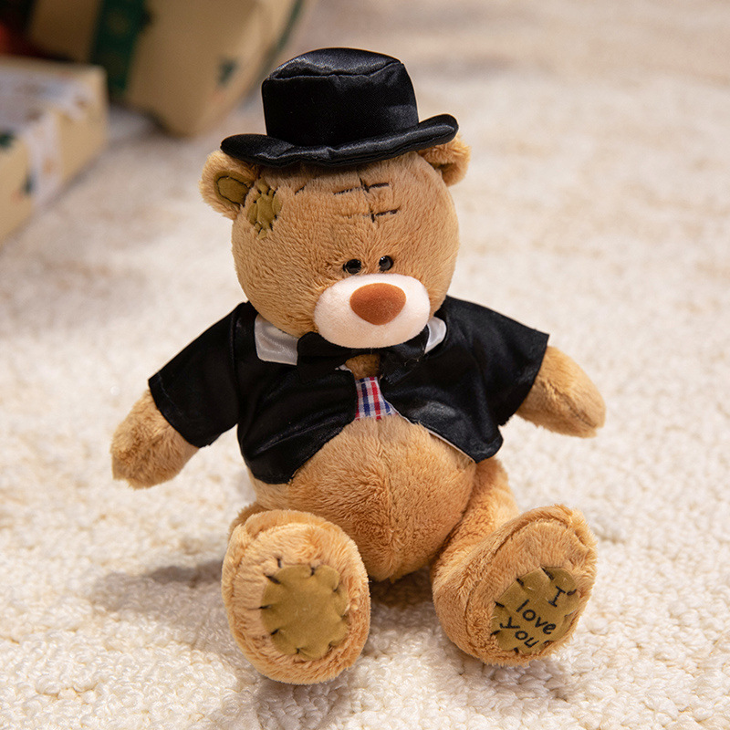 Oso de pudín transfronterizo, papas fritas, muñeco de oso de peluche, doctorado de graduación, muñeco de trapo, muñeco de peluche, muñeco de peluche para niños al por mayor