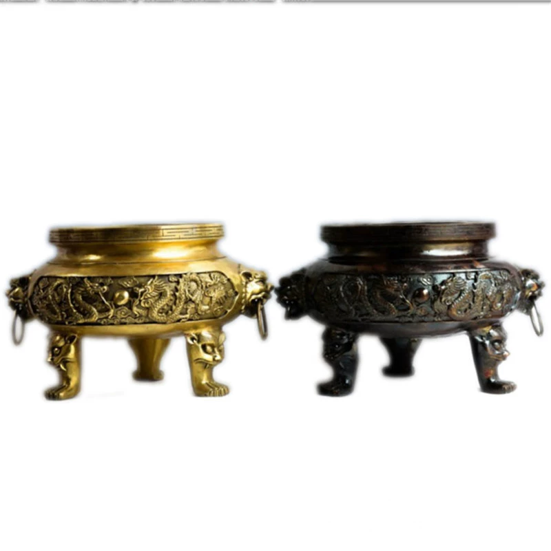 Brass decorations for office, big Incense burner