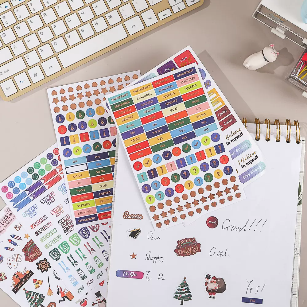 定制跨境规划贴纸 PLANNER STICKER 商务主题记事贴创意日记贴纸