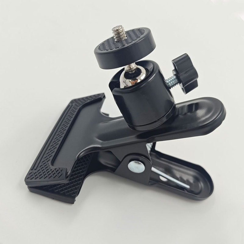 Universal metal pan-tilt powerful clip desktop fixed microphone clip mobile phone clip PVC wood clip photography canopy cloth clip