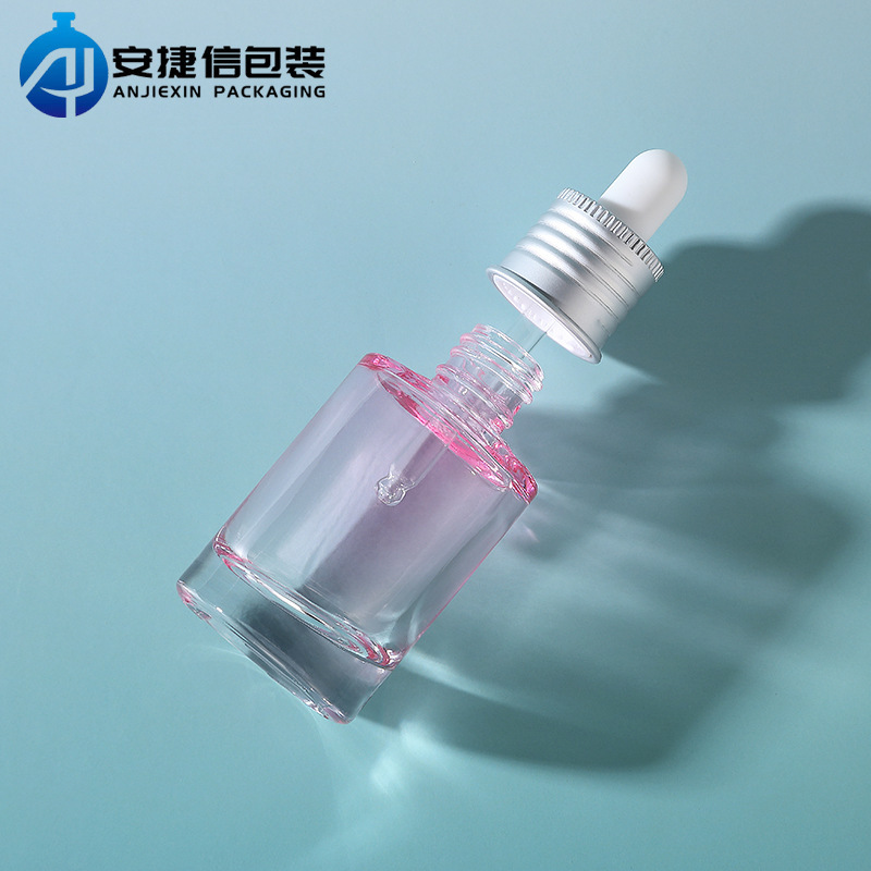 现货透明直圆滴管瓶30ml 磨砂精华原液玻璃瓶 精油瓶分装瓶|undefined