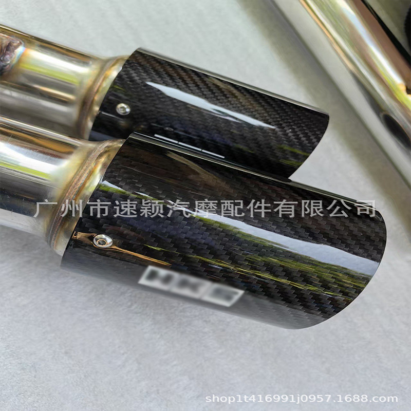Car carbon fiber exhaust pipe is suitable for Ford Ranger Ranger2023 double outlet stainless steel exhaust pipe
