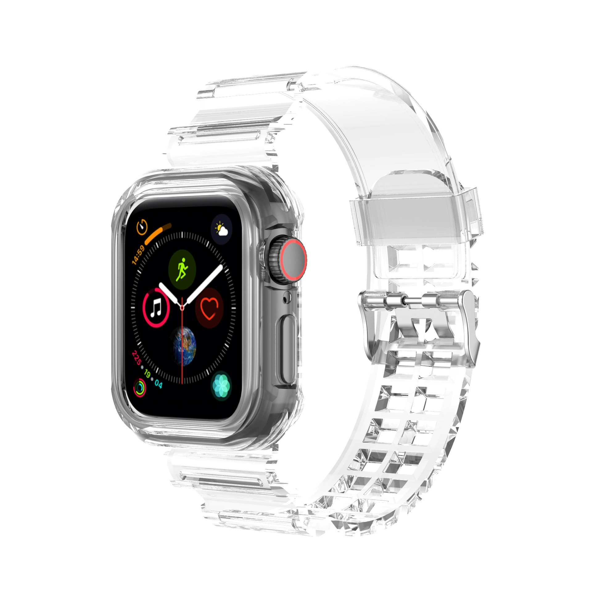 Подходит для Apple iWatch серии 7654321se glacier интегрированный прозрачный ремешок, подходит для 41/45 мм