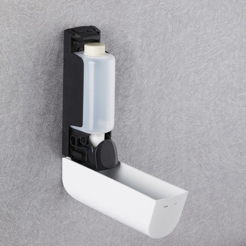 Wall-mounted manual soap dispenser dual-head shampoo and body wash soap dispenser bottle for hotels