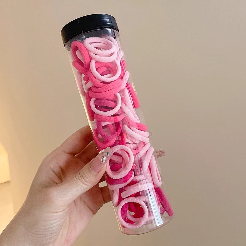 Anillo de cabello para niños de alta elasticidad no lesiones cabello de cabello de niña trenzada banda de goma para el cabello atado cubierta de cuero duradera