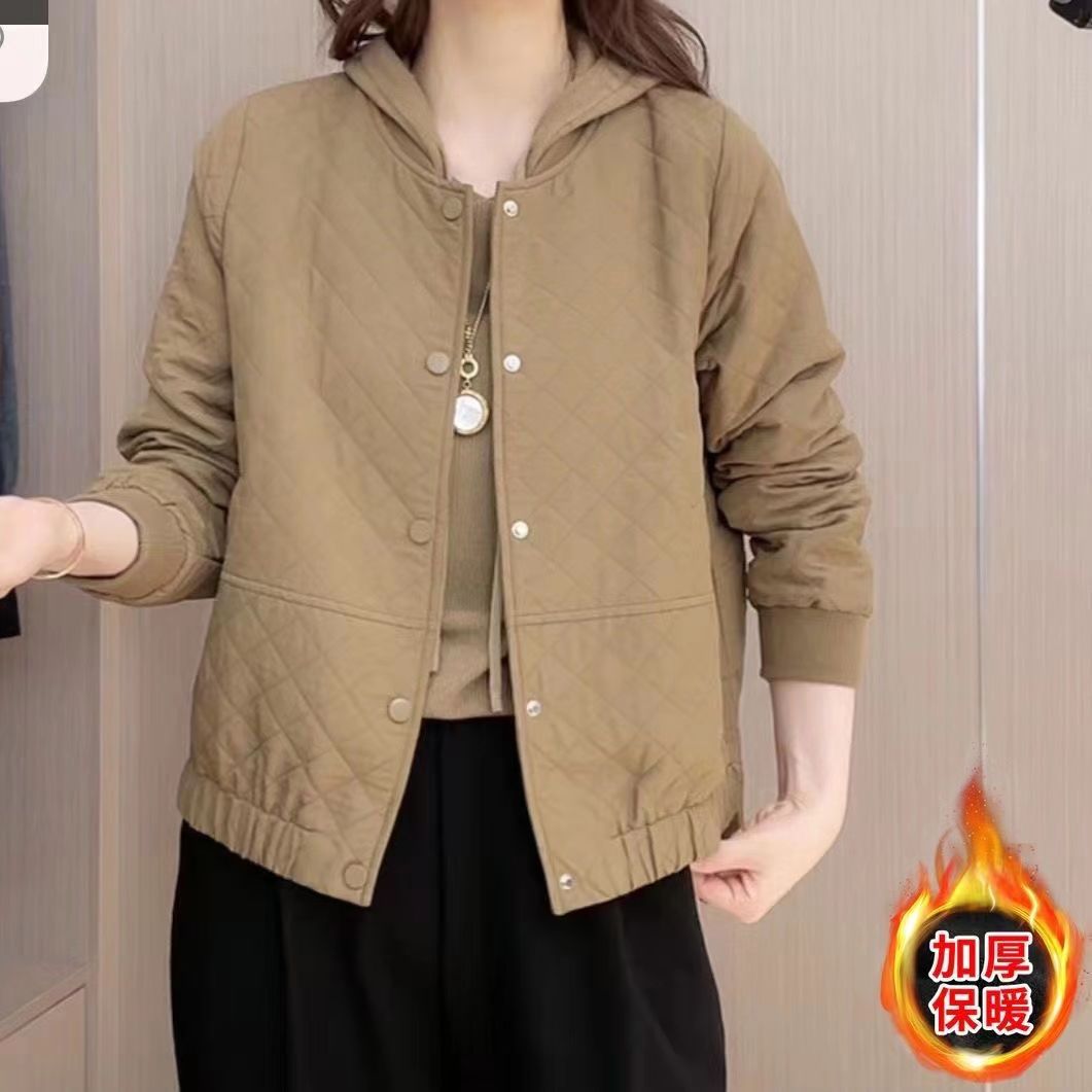 Chaqueta acolchada de algodón para mujer engrosada 2023 invierno nuevo estilo chaqueta acolchada de plumón traje de béisbol coreano chaqueta acolchada de gran tamaño de moda ligera