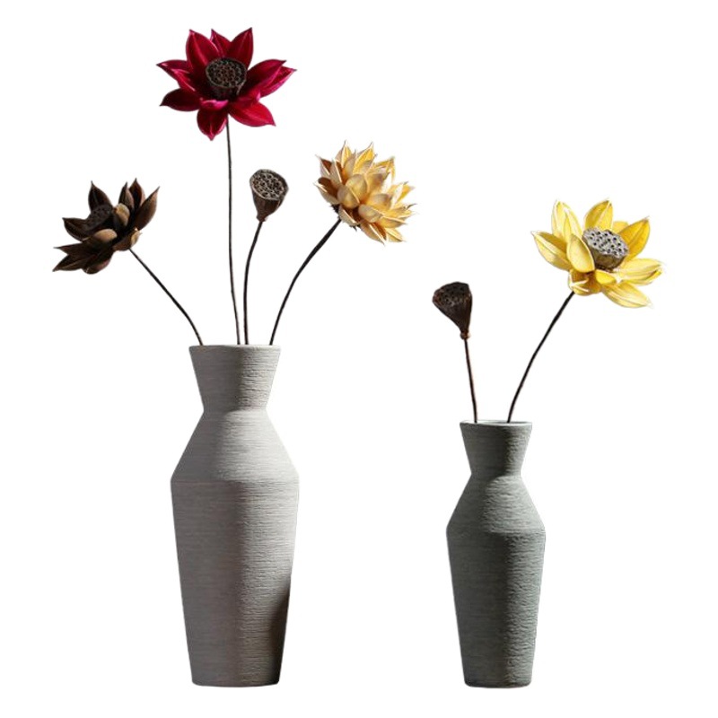 Nordic hogar florero de cerámica decoración salón Mesa arreglo de flores florero gabinete del vino decoración creativa dibujo de alambre Dispositivo de flores