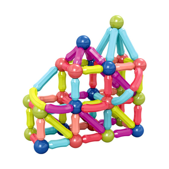 Zhile Cross-border Varied Magnetic Rod Early Education Large Particle Building Blocks Assembly Children's Intelligence Development Assembled Magnetic Toys