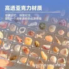 小红薯爆款贝壳首饰盒亚克力相框小黄金展示收纳盒高透饰品装饰盒