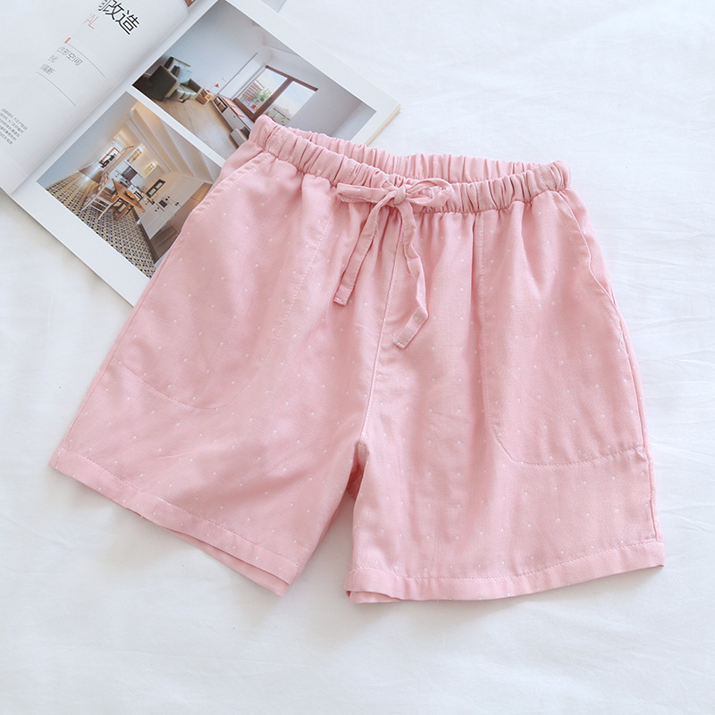 여성용 핑크 코튼 반바지