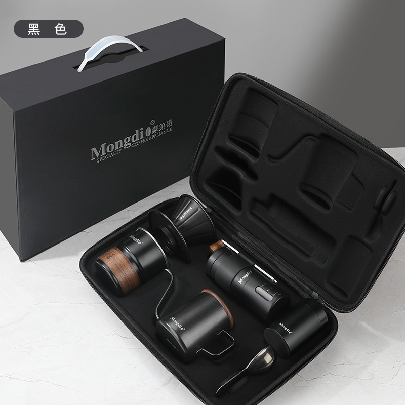 Juego de café hecho a mano Equipo de café para acampar al aire libre Cafetera de viaje portátil Máquina de café molida a mano