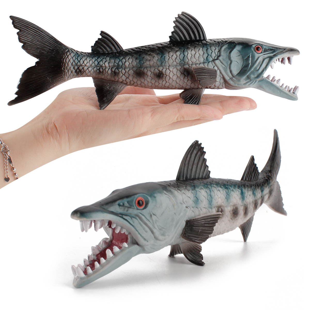 Simulación cognitiva para niños peces marinos atún salmón trucha Lobo pescado modelo Decoración Juguetes exportación transfronteriza