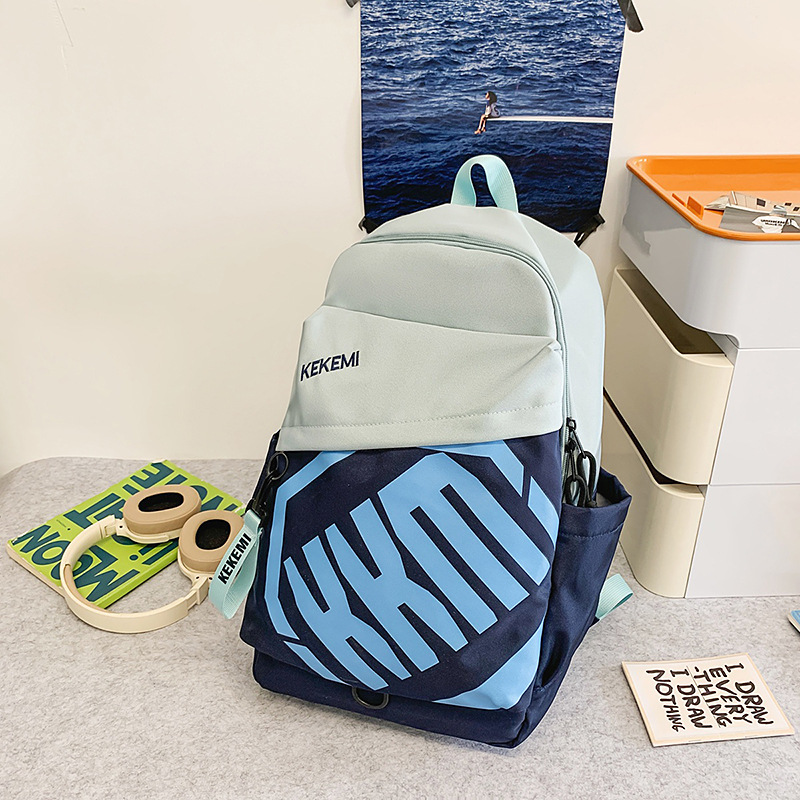 Mochila escolar, bolsa para estudiantes de secundaria y preparatoria, gran capacidad, resistente al desgaste, estilo urbano simple, gran capacidad, resistente al desgaste, doble hombro de viaje