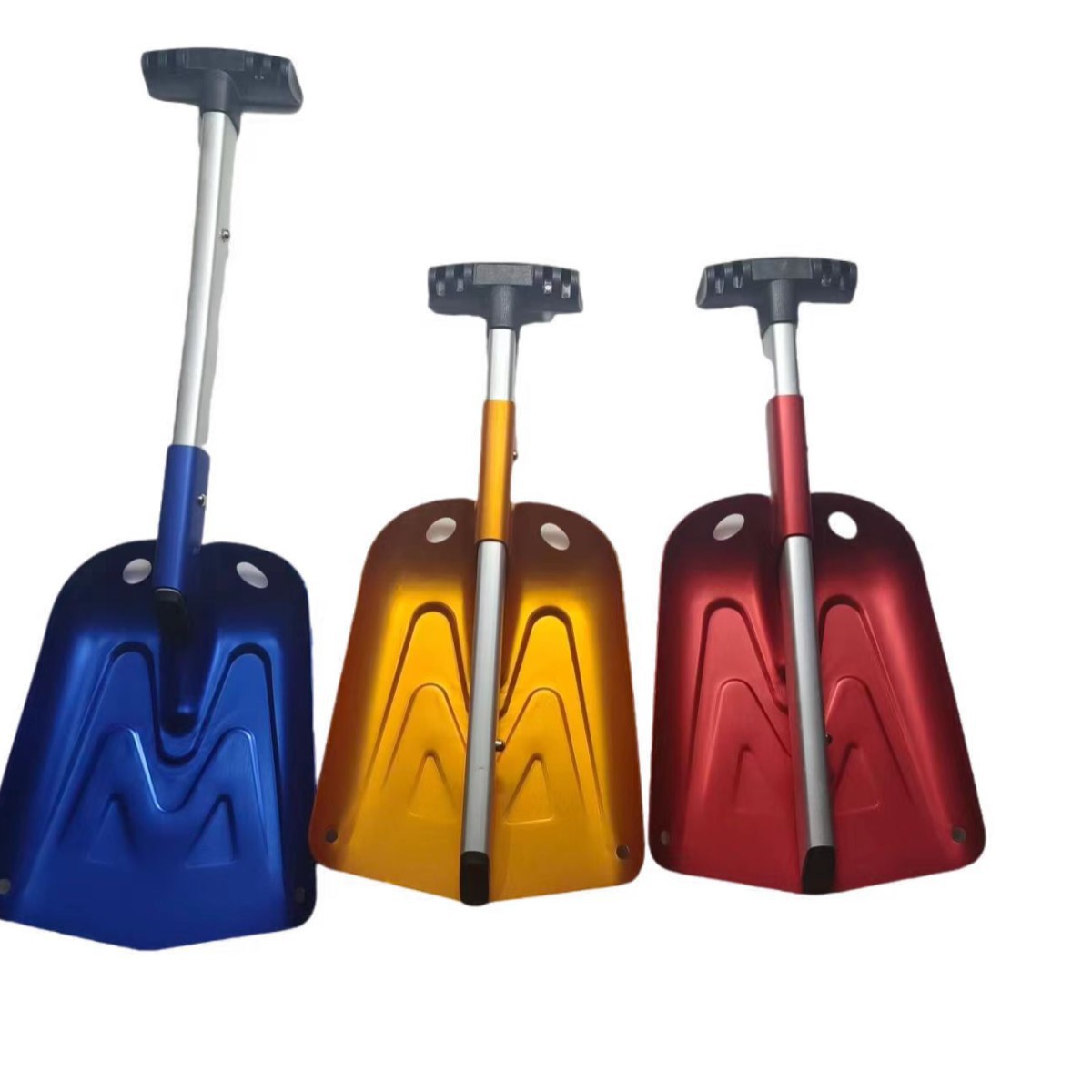 Pala de hielo de aleación de aluminio coche auto-conducción viaje plegable retráctil fácil de transportar pala de nieve de coche al aire libre pala de nieve al por mayor