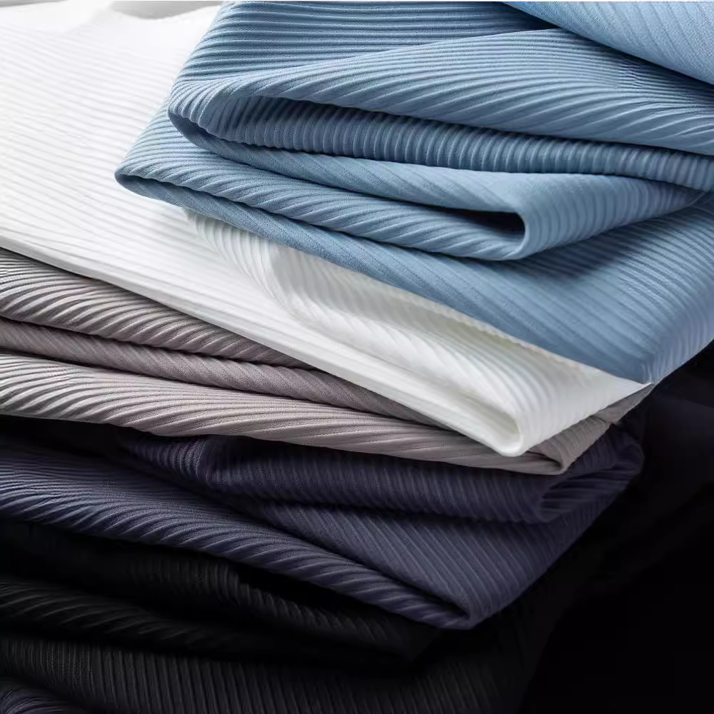 Luz de lujo primavera y otoño delgada no arremete contra las arrugas de negocios camisa blanca casual hombre de manga larga camisa de rayas verticales delgada hombre