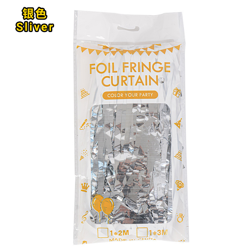 1 * 2m cortina de seda brillante decoración de la fiesta pared de fondo de oro de brillo de aluminio cortina de seda fábrica al por mayor