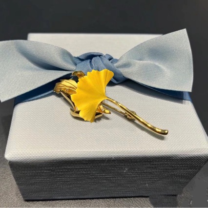 (2개) 단풍 잎 브로치 중공업 가을과 겨울 브로치 가을 우아한 높은 감각 CORSAGE 배지 핀