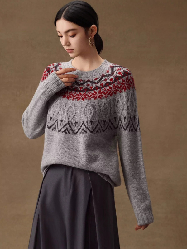 All-Wool Brand Single-Piece Seamless Autumn and Winter Thickened All-Wool Sweater for Women 1128Z