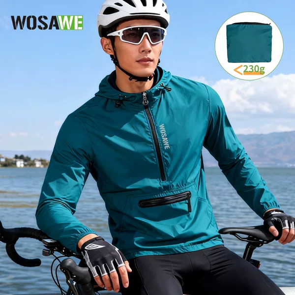 Wosawe Spring and Summer Tour De France Cycling Jacket Thin Windproof Sun Protection Coat Mountaineering Fishing Jacket
