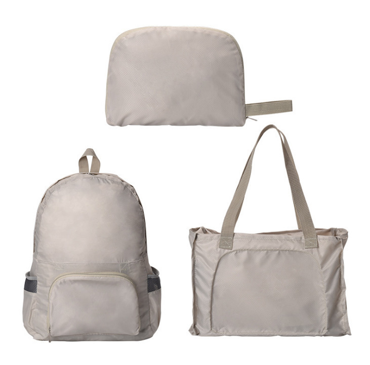 Khaki folding backpack, upgraded version