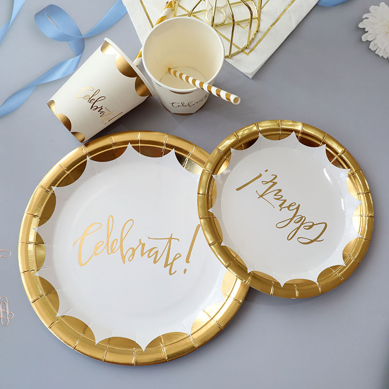 500g Weight Tableware Kitchen and drinking utensils Plate Event & Party Supplies 1000 Quantity Letter Pattern Simple Style Style Simple Style Letter Plate Tableware 4