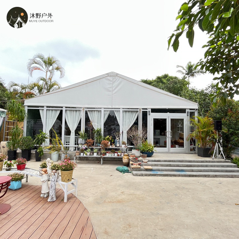 Muye exhibición al aire libre gran cabina de aleación de aluminio boda banquete de almacenamiento cabina de eventos de celebración tienda de boda