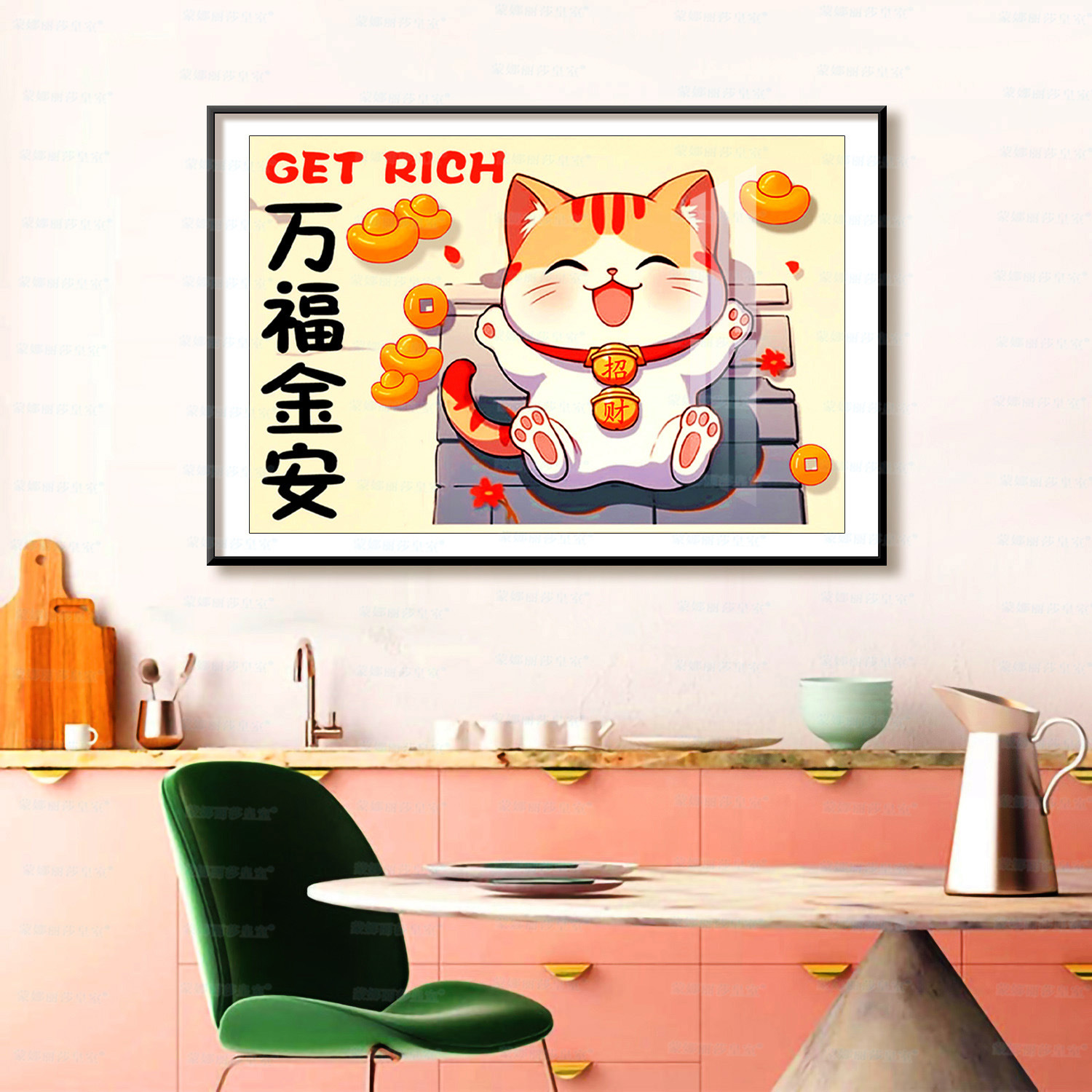 [Algodón importado] Mona Lisa Real bordado cruzado Wanfu Jin 'an nueva versión encantadora decoración de dibujos animados bordado a mano image 4