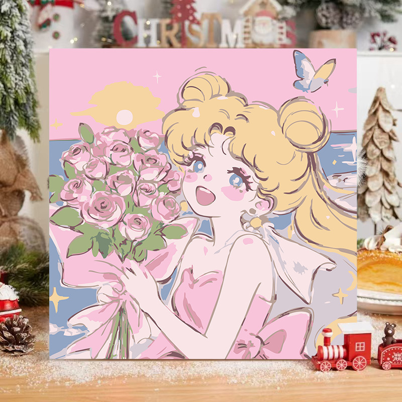 蝶デジタル油絵 diy 着色油絵子供の手描き蝶装飾絵画装飾品メーカー卸売|undefined
