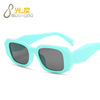 Square sunglasses, brand glasses solar-powered, fitted, European style, internet celebrity