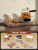 [Practical set] Fragrant side handle pot + elegant white smart electric ceramic stove + 6 cups + tray