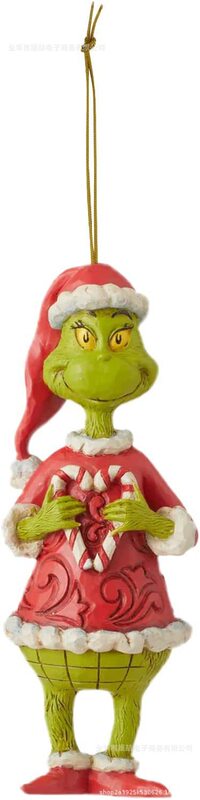 2024新品緑毛モンスタークリスマス装飾飾り漫画クリスマスツリーペンダントクリスマスホームカー装飾|undefined