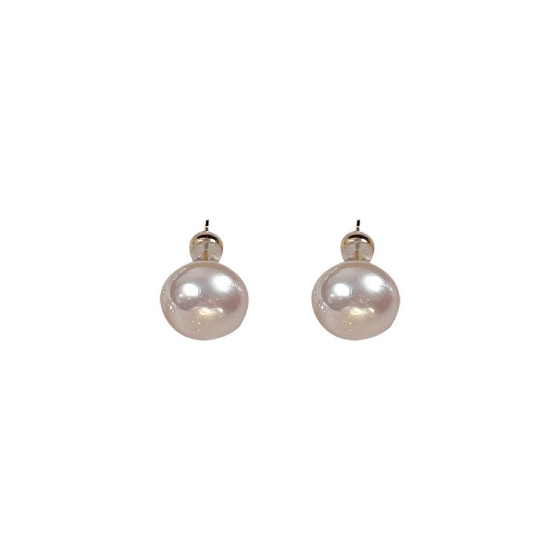 Earrings from pearl, small design ear clips, silver 925 sample