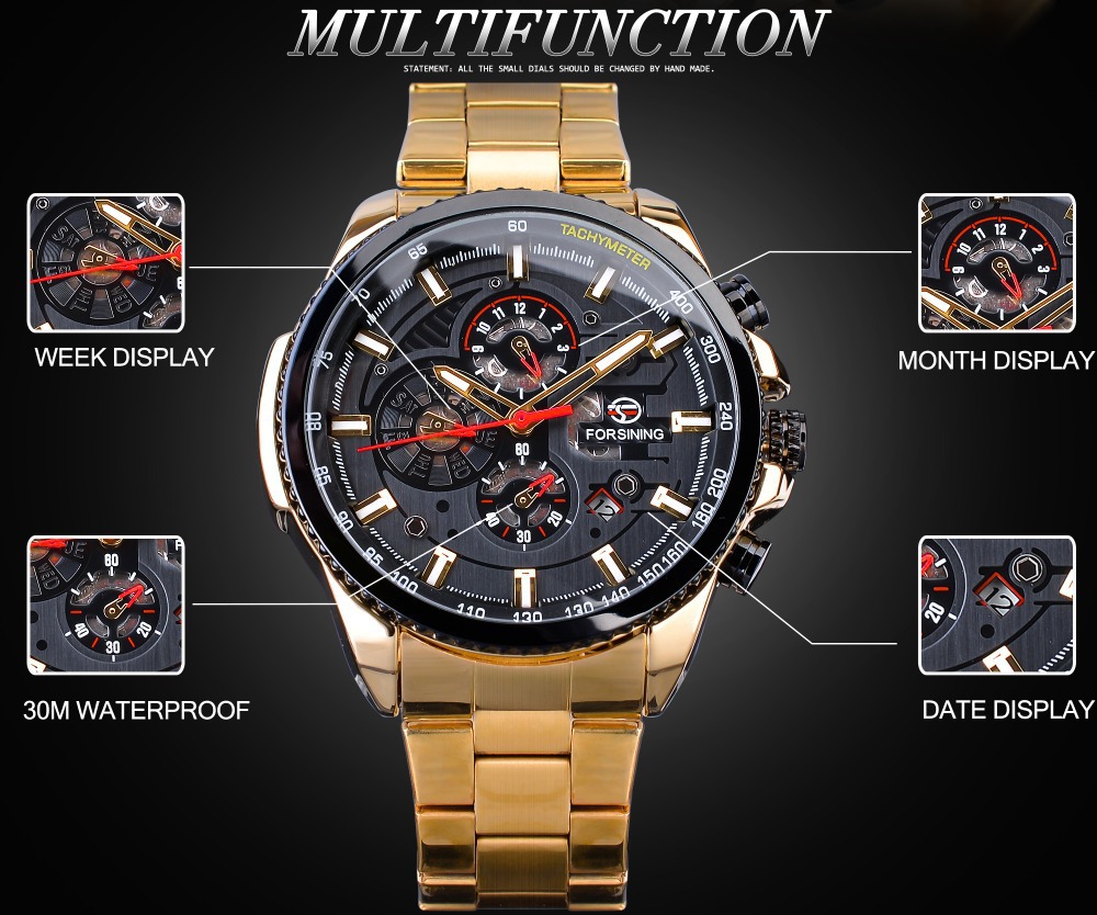 Men's Automatic Mechanical Watch With Multifunctional Dial Design_voghion.com