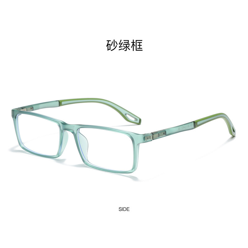 Marco de gafas deportivas colección TR90 anti-deslizante para hombres y mujeres, gafas de luz plana, gafas juveniles anti-luz azul