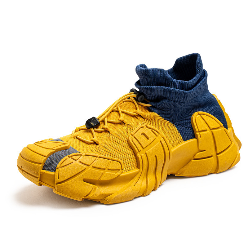 2025 estilo de verano transfronterizo tejido volador transpirable 450 albóndigas pulpo zapatos de coco herramientas calcetines al aire libre zapatos Douyin