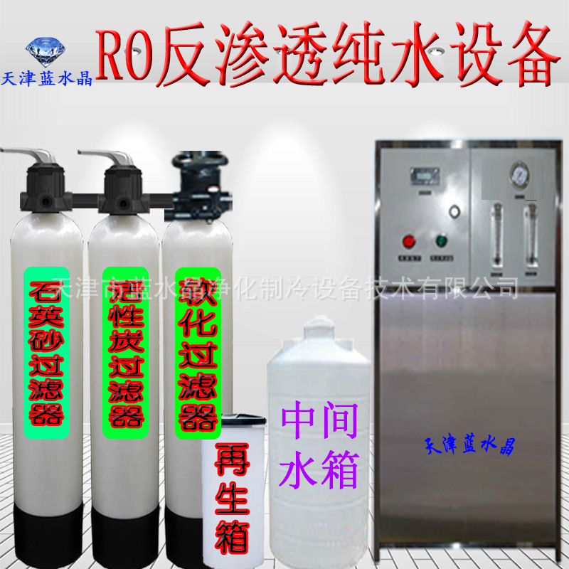 1吨/小时双级RO纯水设备纯净水设备净化水设备养殖电镀工业