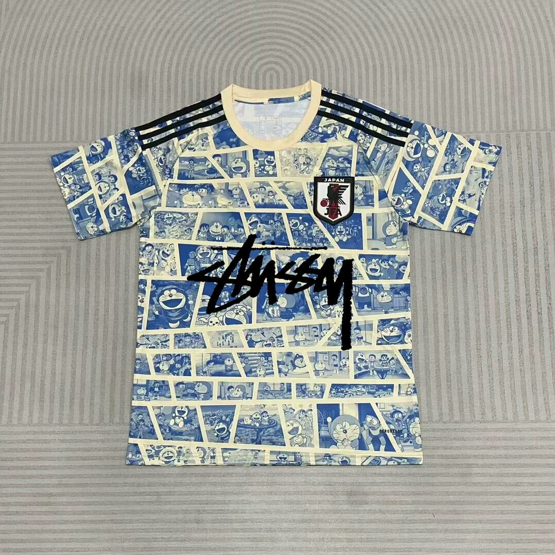 Футболка Stussy Stussy с подписью, Аргентина, Интер, Бразилия, Италия, Фламенго, короткие рукава