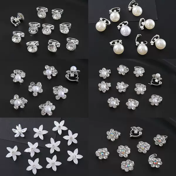 Mini Flower Hair Clip with Clover Design for Children's Braided Hair Accessories